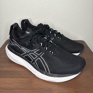 Asics Gel Nimbus 25 Running 1011B618 Shoes Sneakers Black Mens Size 12 Wide